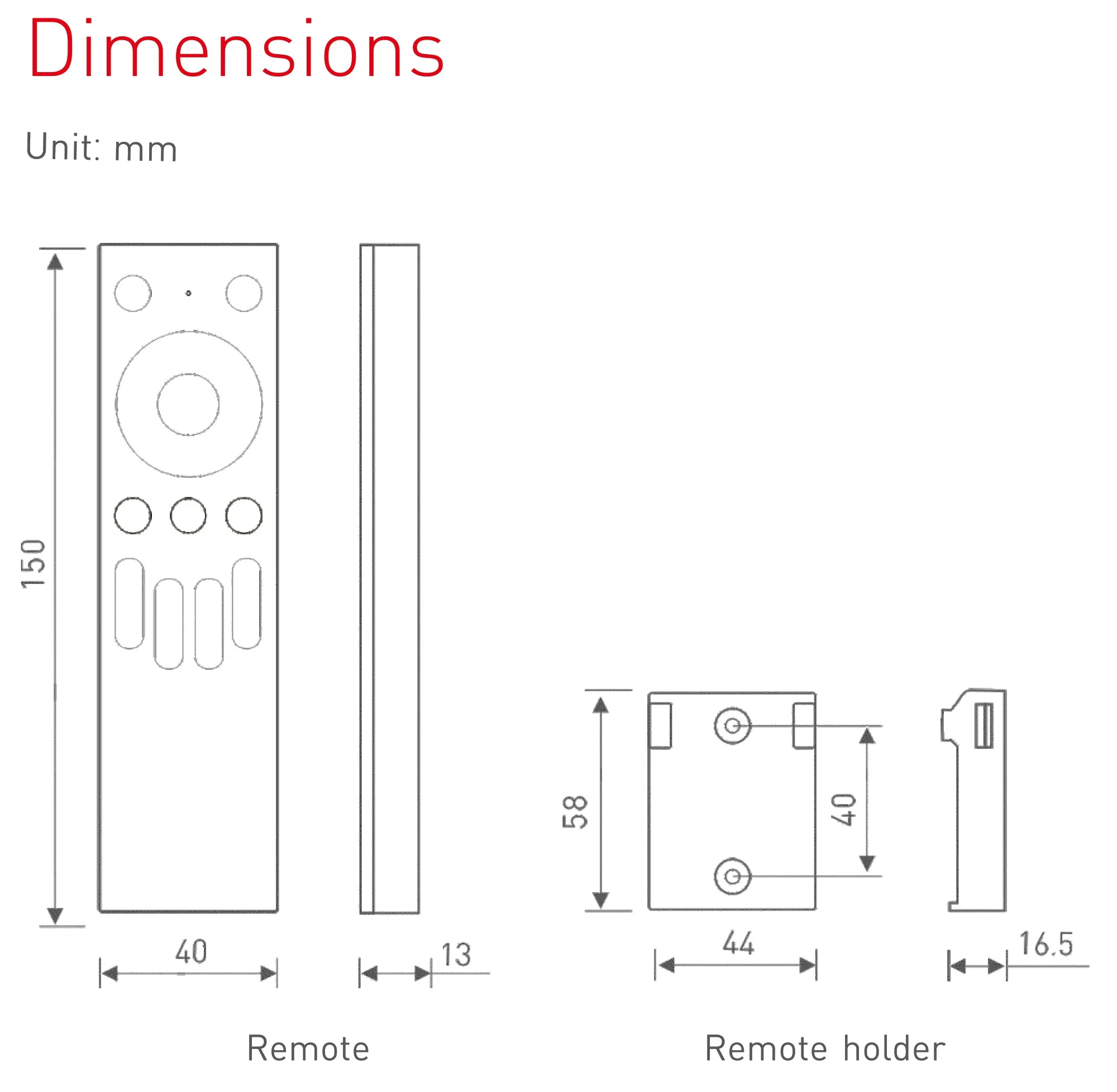 Ltech Programmable Dimming, CT & RGBW RF Remote Control, 2.4GHz RF, CR2032, 20m Range, 3Vdc supply, 4-zone control. RC4-RF-B  LTECH Remote Control